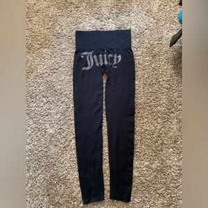 Juicy Couture Black Sleepwear Leggings with Logo Print